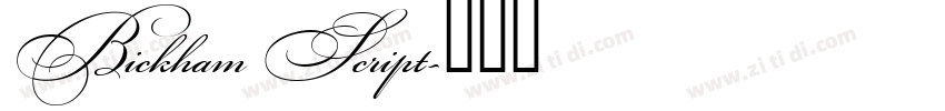 Bickham Script字体转换